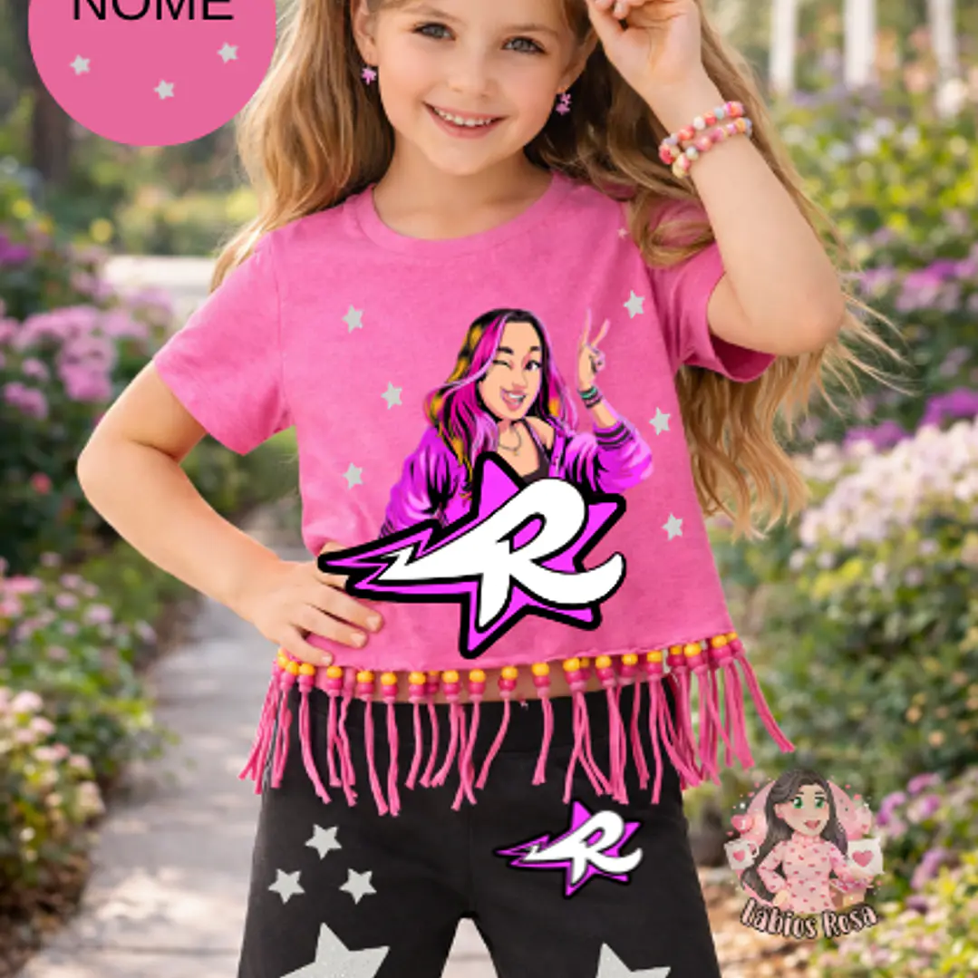 CONJUNTO TSHIRT FRANJAS E CALÇOES - EMILY VICK 1