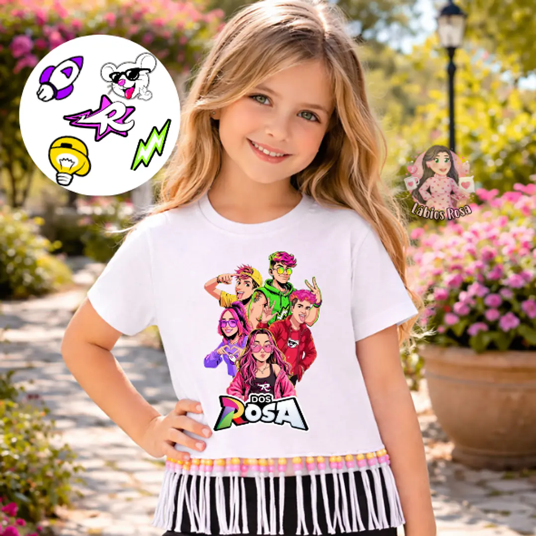 T-SHIRT FRANJAS - DOS ROSA 1