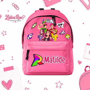 MOCHILA PERSONALIZADA - DOS ROSA