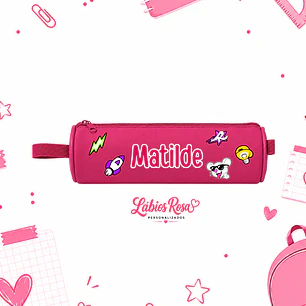 ESTOJO PERSONALIZADO -DOS ROSA