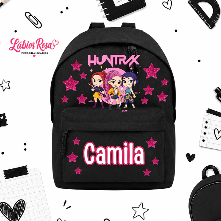 MOCHILA PERSONALIZADA - HUNTRIX KPOP 1