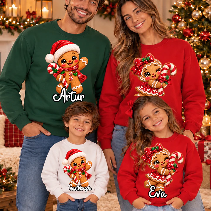 CAMISOLA NATAL PERSONALIZADA - ADULTO OU CRIANÇA 1