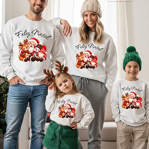 CAMISOLA NATAL PERSONALIZADA - ADULTO OU CRIANÇA
