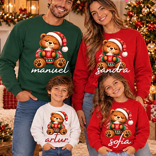 CAMISOLA NATAL PERSONALIZADA - ADULTO OU CRIANÇA