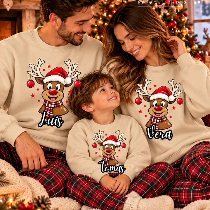 CAMISOLA NATAL PERSONALIZADA - ADULTO OU CRIANÇA 1