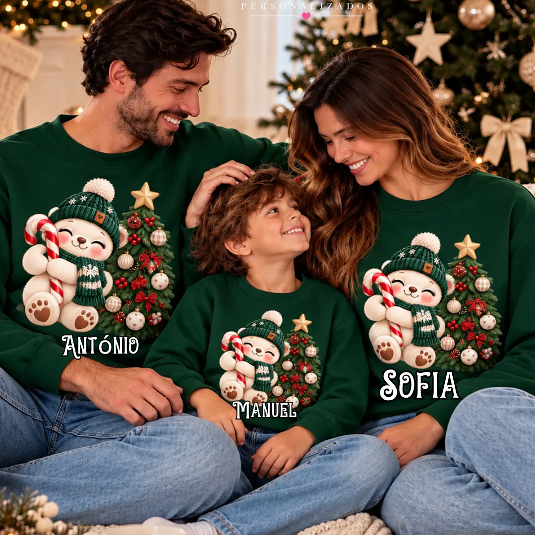 CAMISOLA NATAL PERSONALIZADA - ADULTO OU CRIANÇA 1