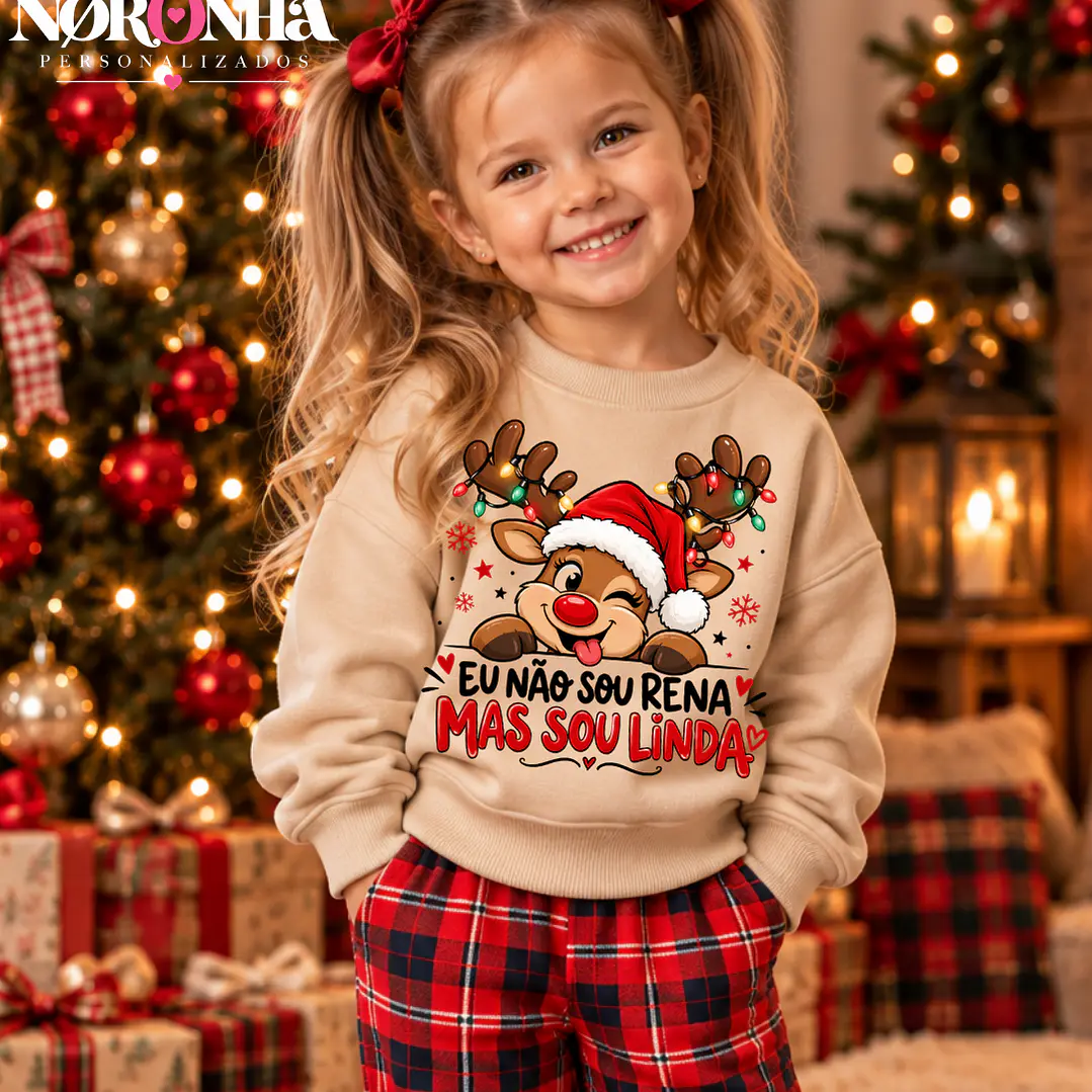 CAMISOLA NATAL PERSONALIZADA - ADULTO OU CRIANÇA 1