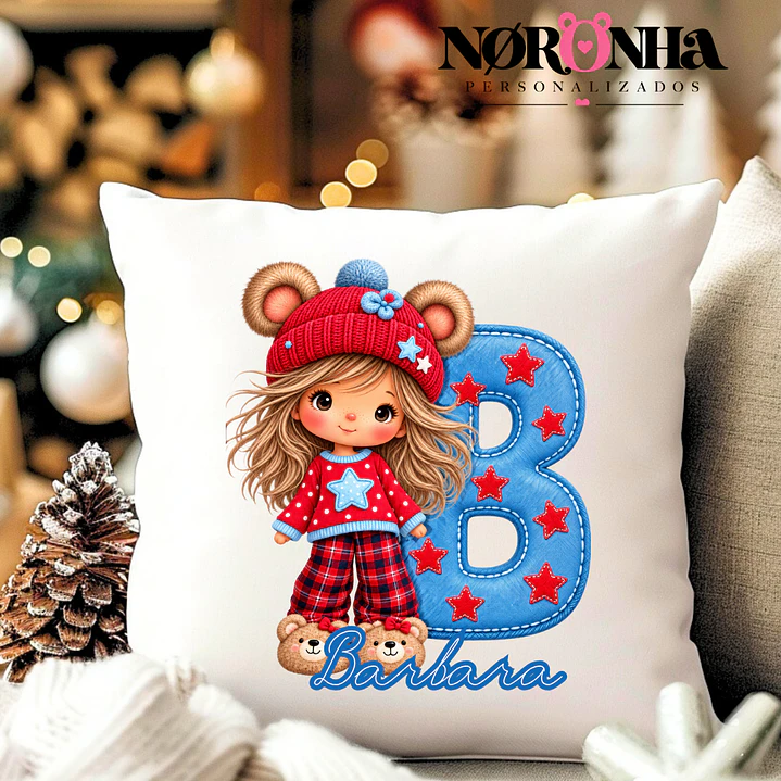 ALMOFADA MENINA PERSONALIZADA- INICIAL 1
