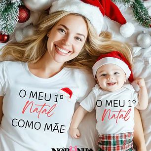 CAMISOLA NATAL PERSONALIZADA - ADULTO E BEBÉ