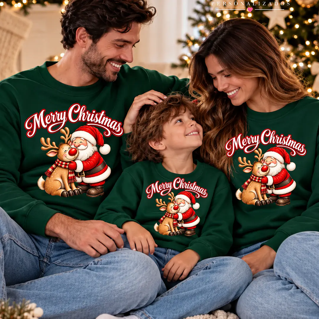 CAMISOLA NATAL PERSONALIZADA - ADULTO OU CRIANÇA 1