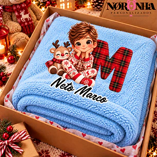 MANTA PERSONALIZADA - INICIAL MASCULINO