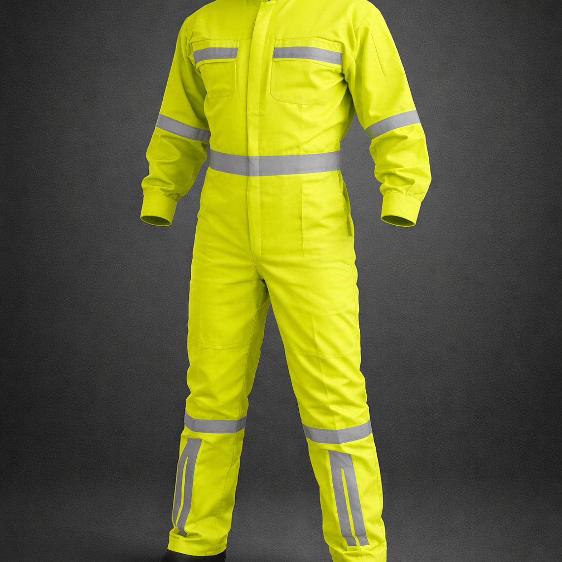 OVEROL POPLIN C/REFELCT AMARILLO FLUOR 1