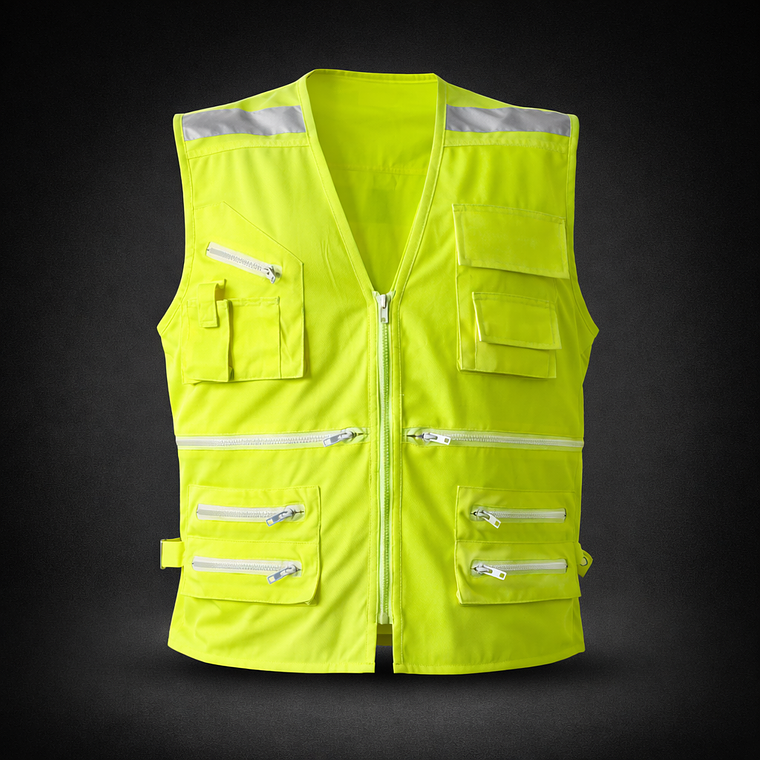 CHALECO GEOLOGO POPLIN AMARILLO FLUOR 1
