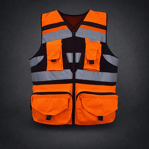 CHALECO GEOLOGO PLUS NARANJO 