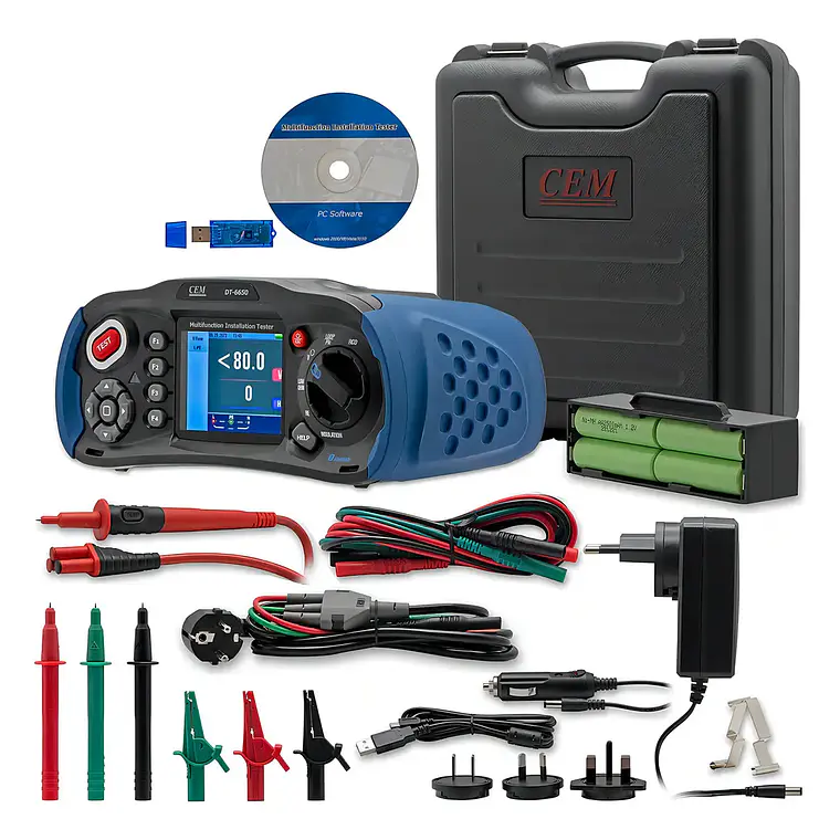 Medidor Multifunción CEM DT-6650 para Pruebas Certificación RIC 19 SEC + Calibración + Certificación 1