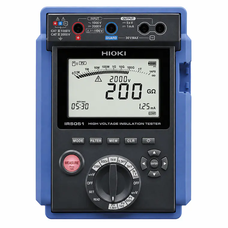 HIOKI IR5051-90 Medidor de Resistencia de Aislamiento + Calibración y Certificación.  2