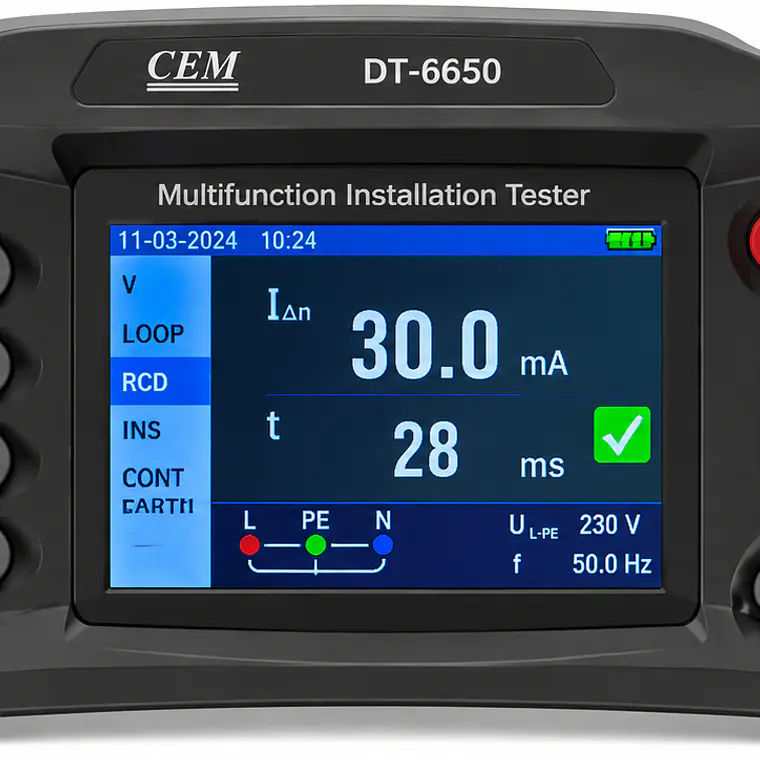 Medidor Multifunción CEM DT-6650 para Pruebas Certificación RIC 19 SEC + Calibración + Certificación 3
