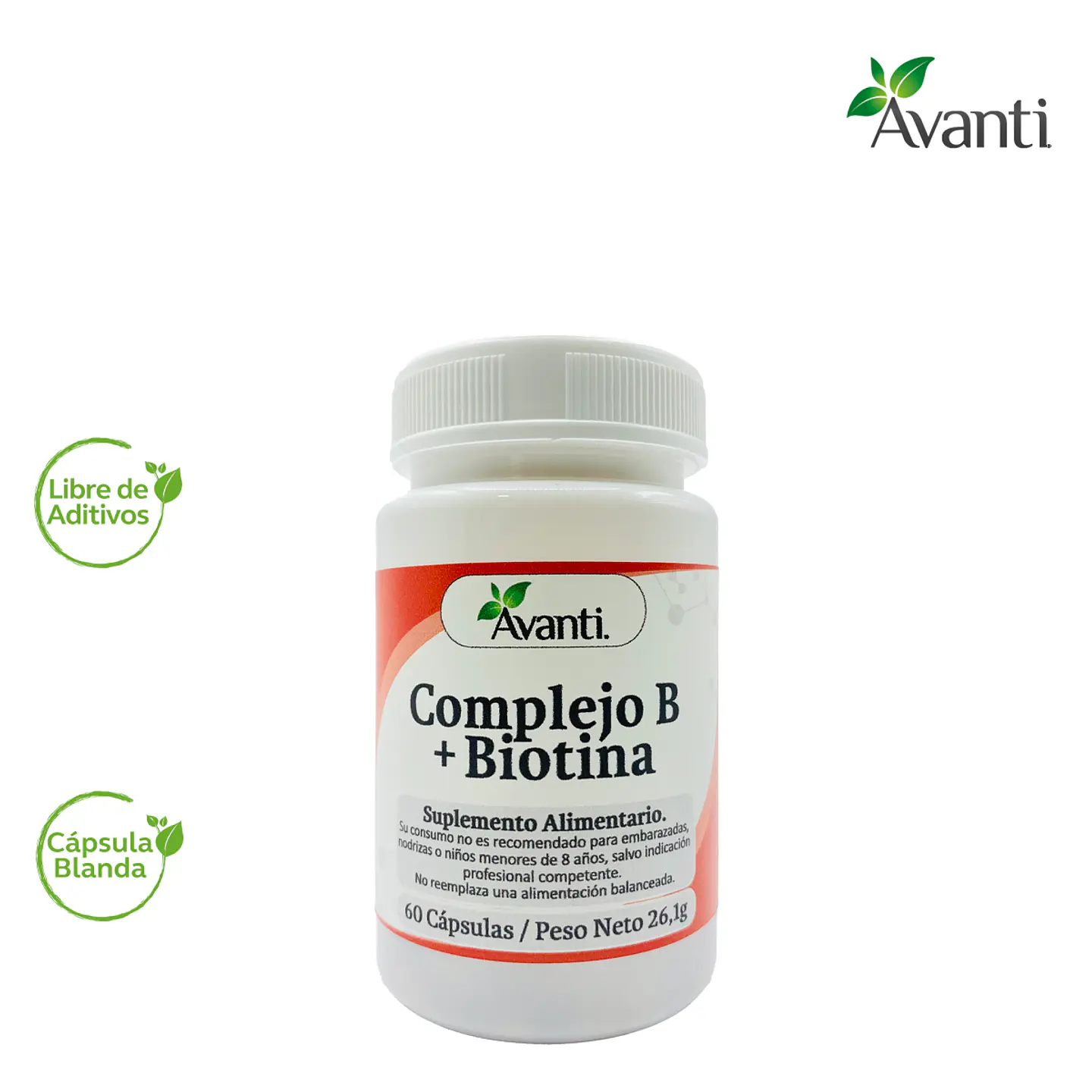 Complejo B + Biotina, 60 cápsulas blandas 3