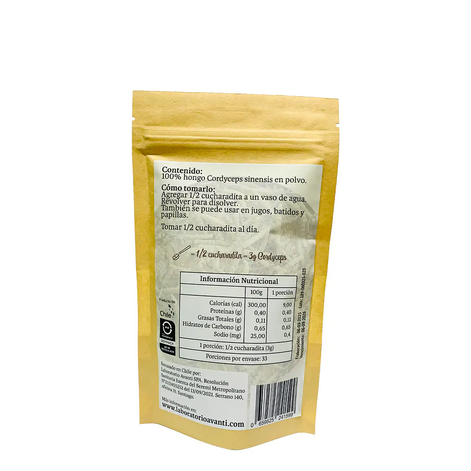 Cordyceps sinensis en Polvo, 100g 3