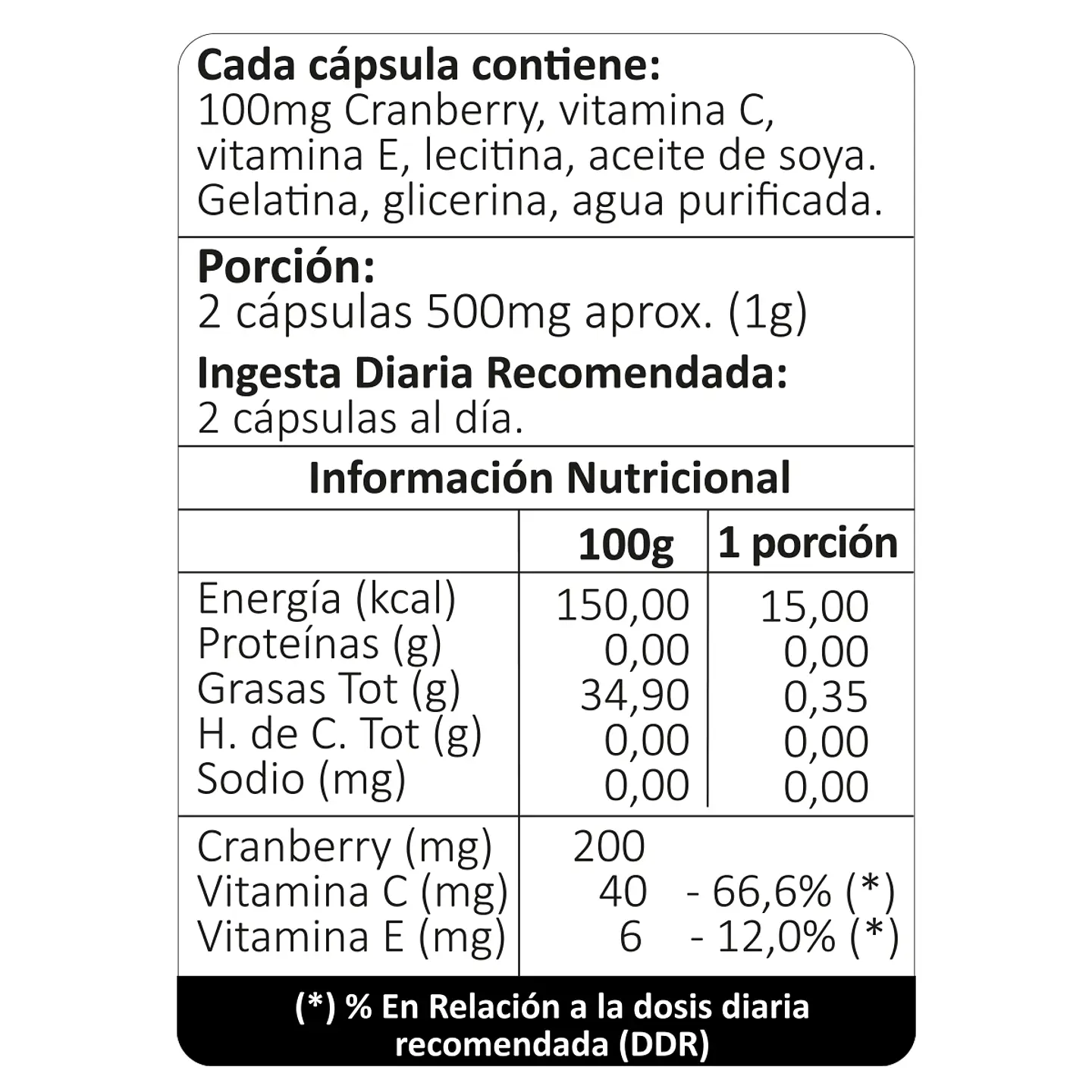Cranberry + Vitamina C, 60 cápsulas blandas 4