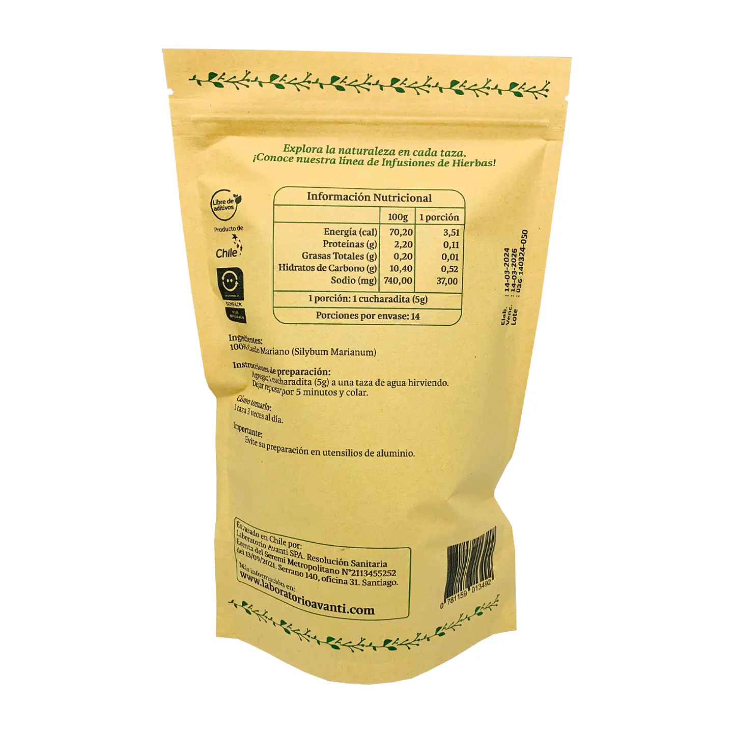 Infusión Cardo Mariano, 70g 3