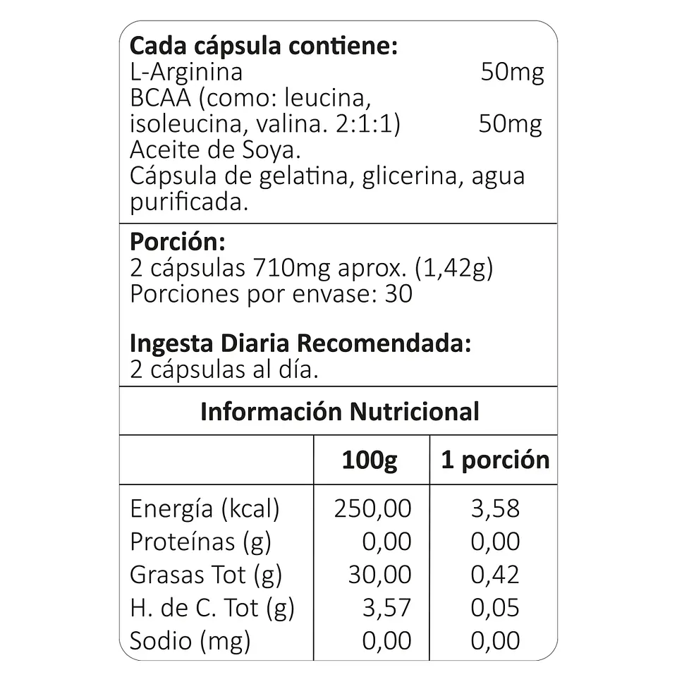 L-Arginina Plus, 60 cápsulas blandas 4