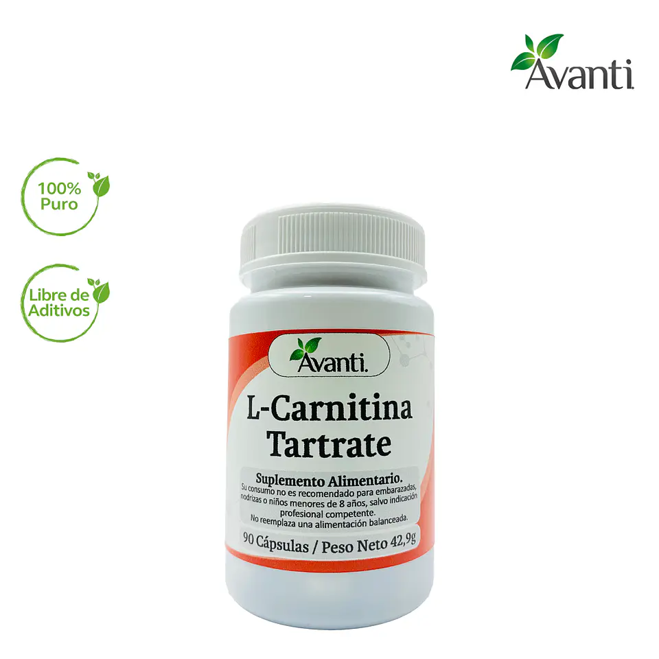 L-Carnitina Tartrate, 90 cápsulas 3