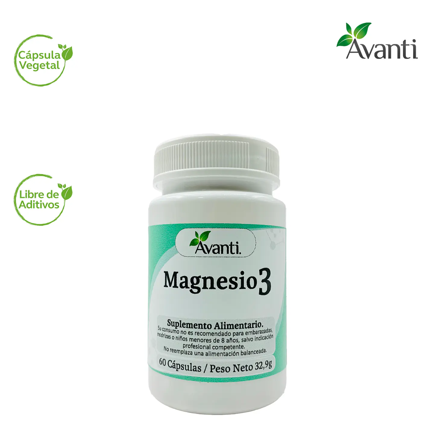 Magnesio 3, 60 cápsulas vegetales 3