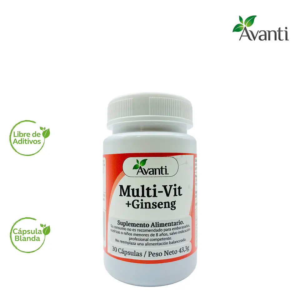 Multi-Vit + Ginseng, 30 cápsulas blandas 3