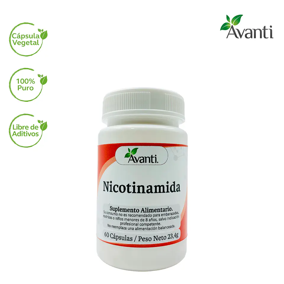 Nicotinamida, 60 cápsulas vegetales 3