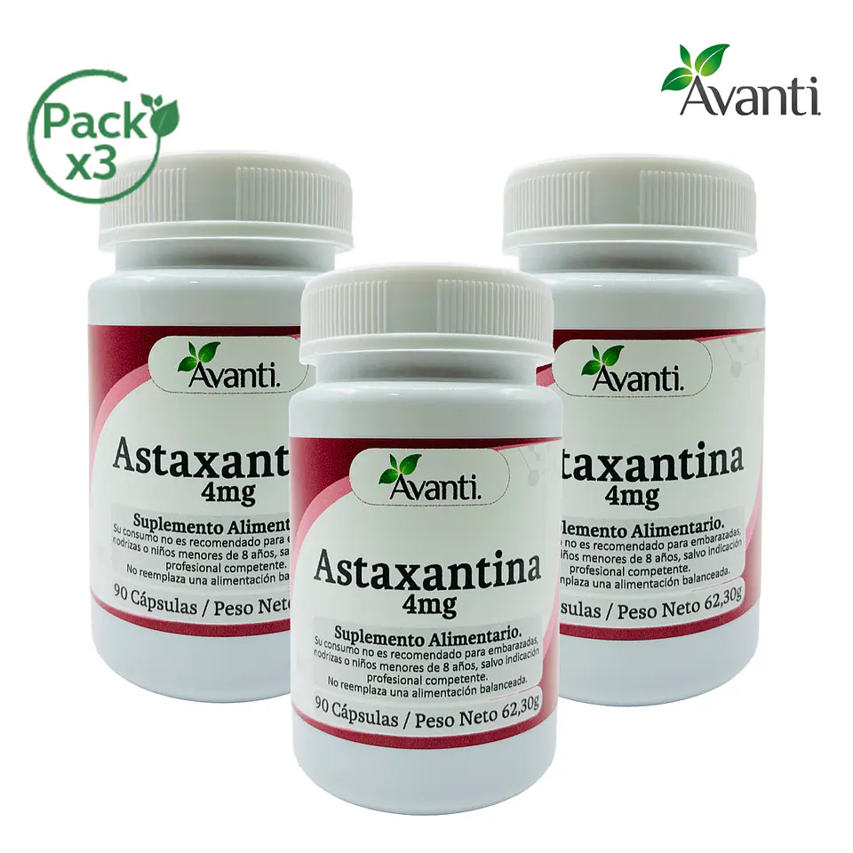 Pack x3 Astaxantina, 90 cápsulas blandas 3