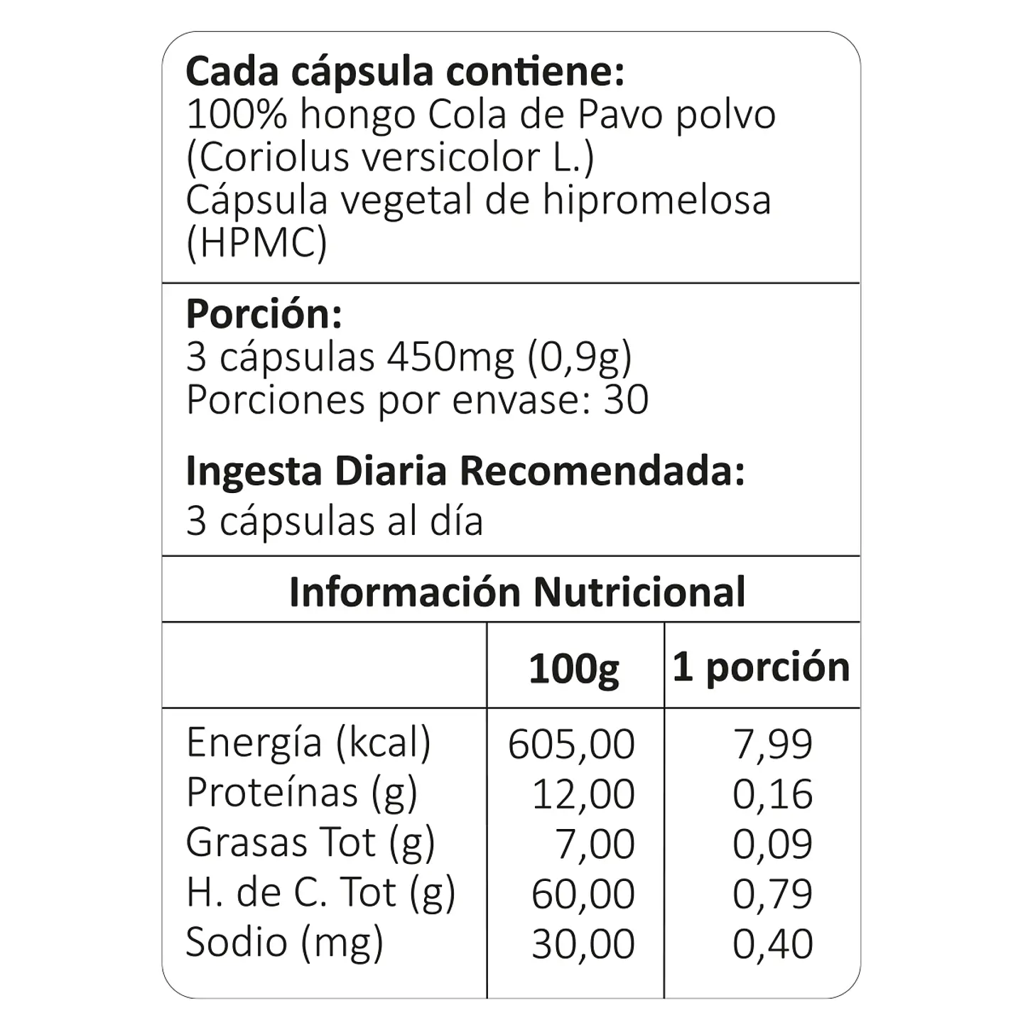 Pack x2 Cola de Pavo, 90 cápsulas vegetales 4