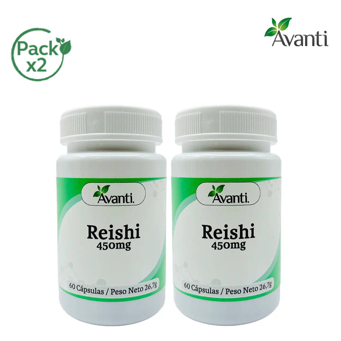 Pack x2 Reishi, 60 cápsulas vegetales 3