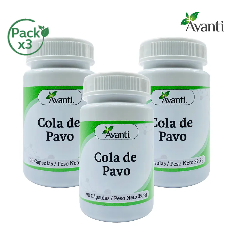 Pack x3 Cola de pavo, 90 cápsulas vegetales 3