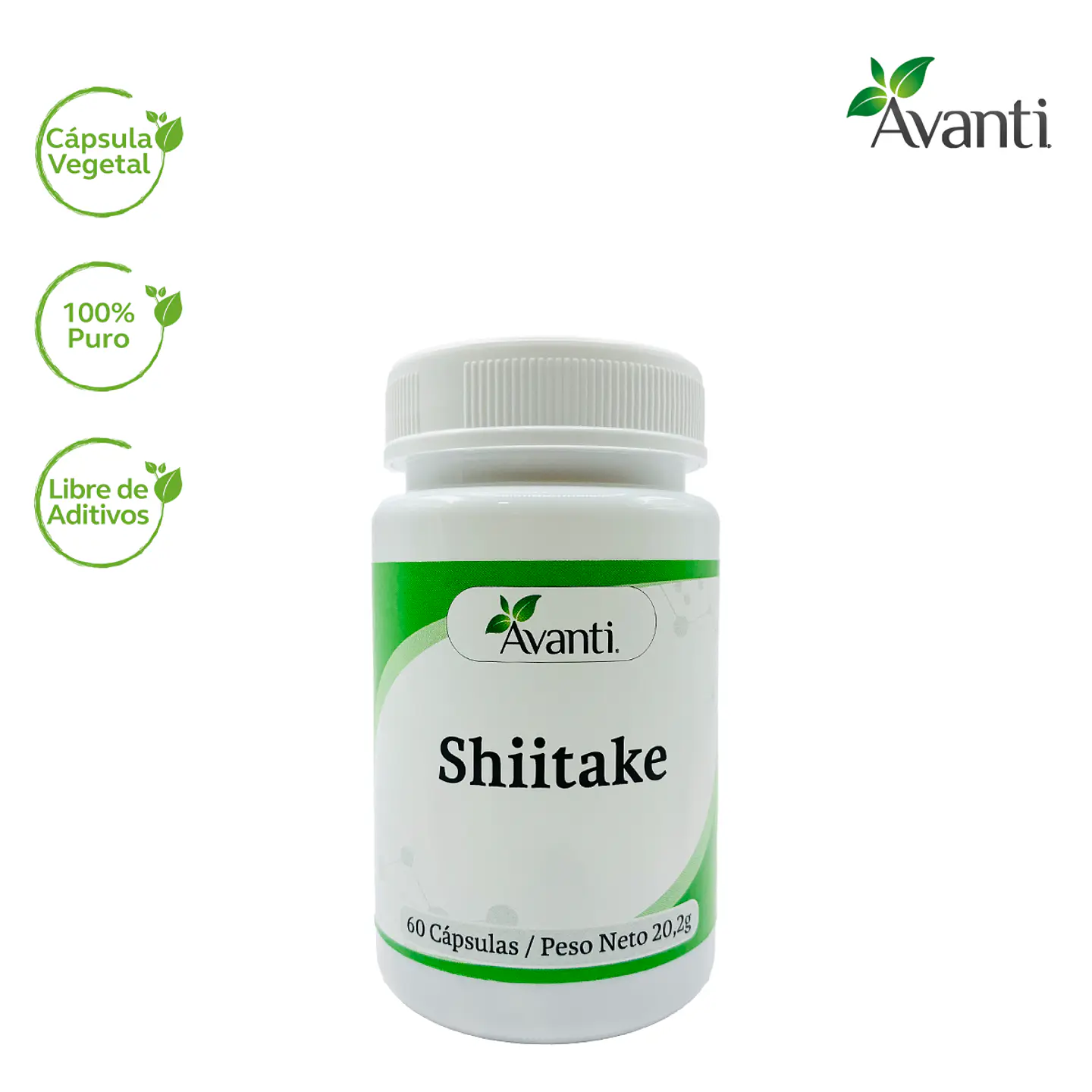 Shiitake, 60 cápsulas vegetales 3
