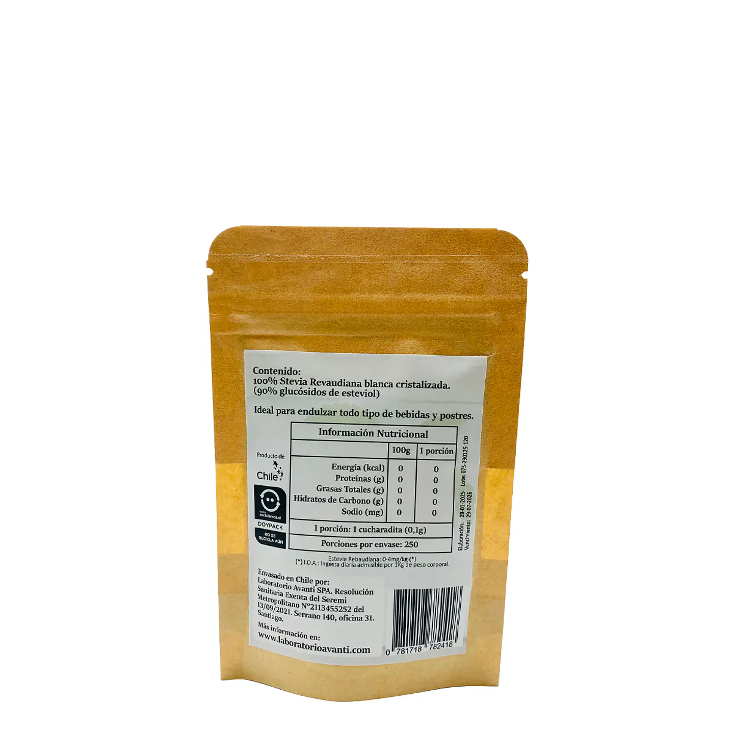 Stevia blanca en polvo, 25g 3