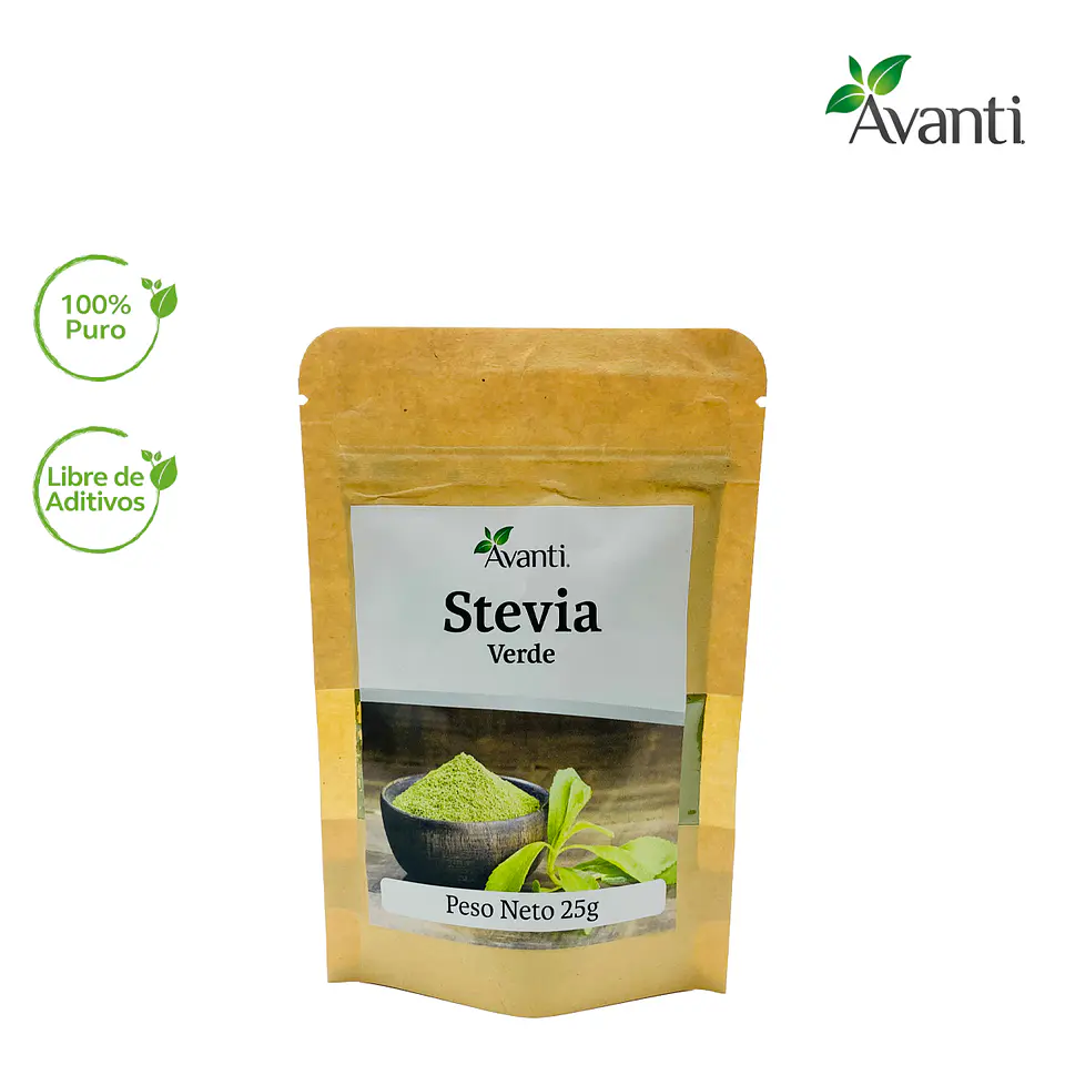 Stevia verde pulverizada, 25g 4