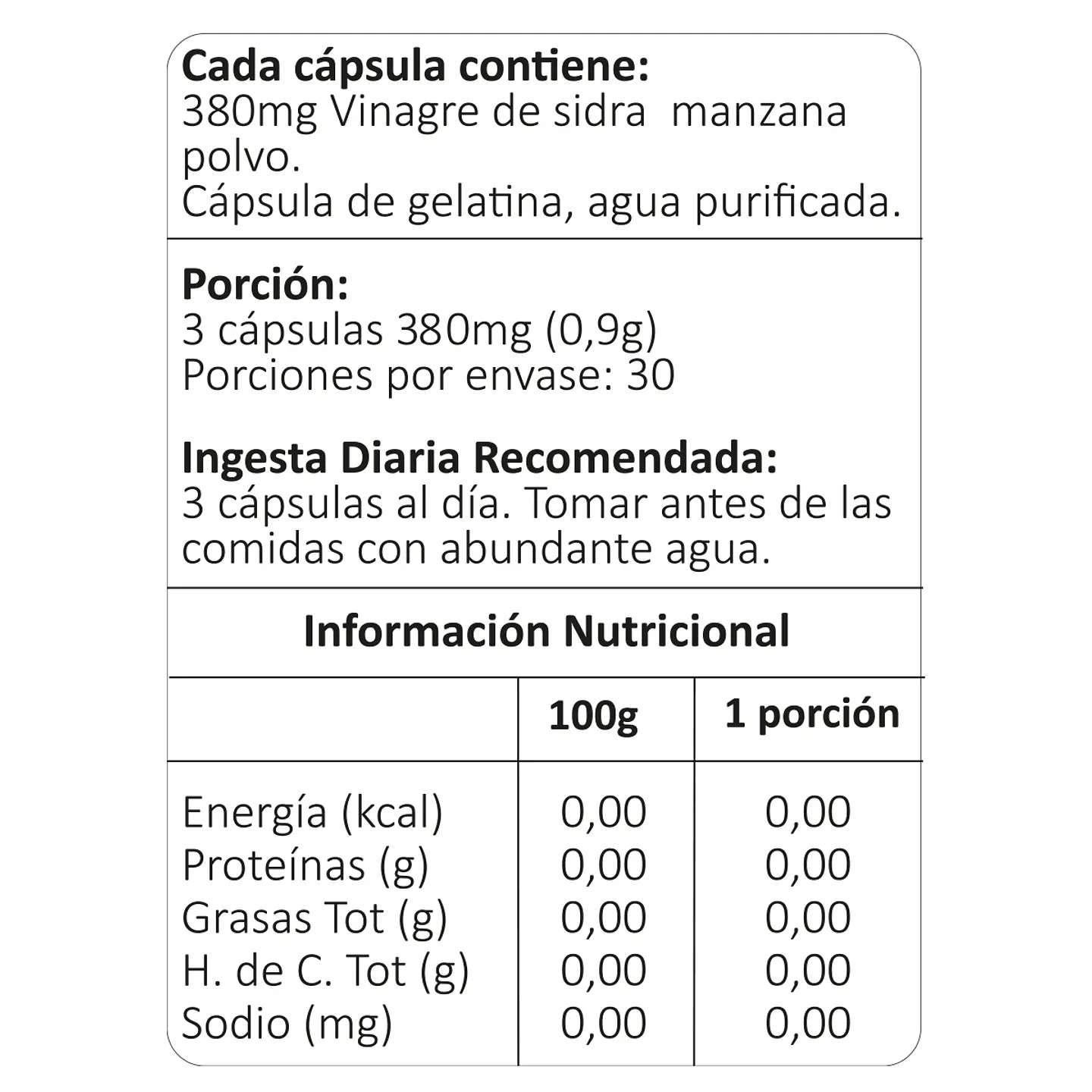 Vinagre de Sidra de Manzana, 90 cápsulas 4
