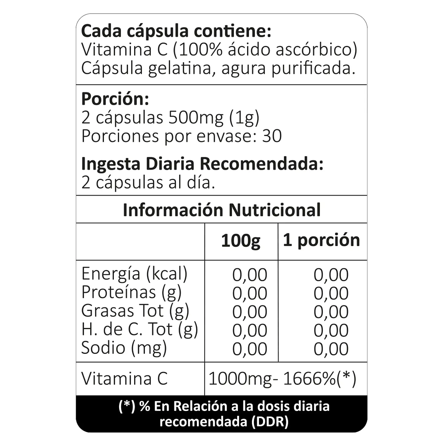 Vitamina C 500mg, 60 cápsulas 4