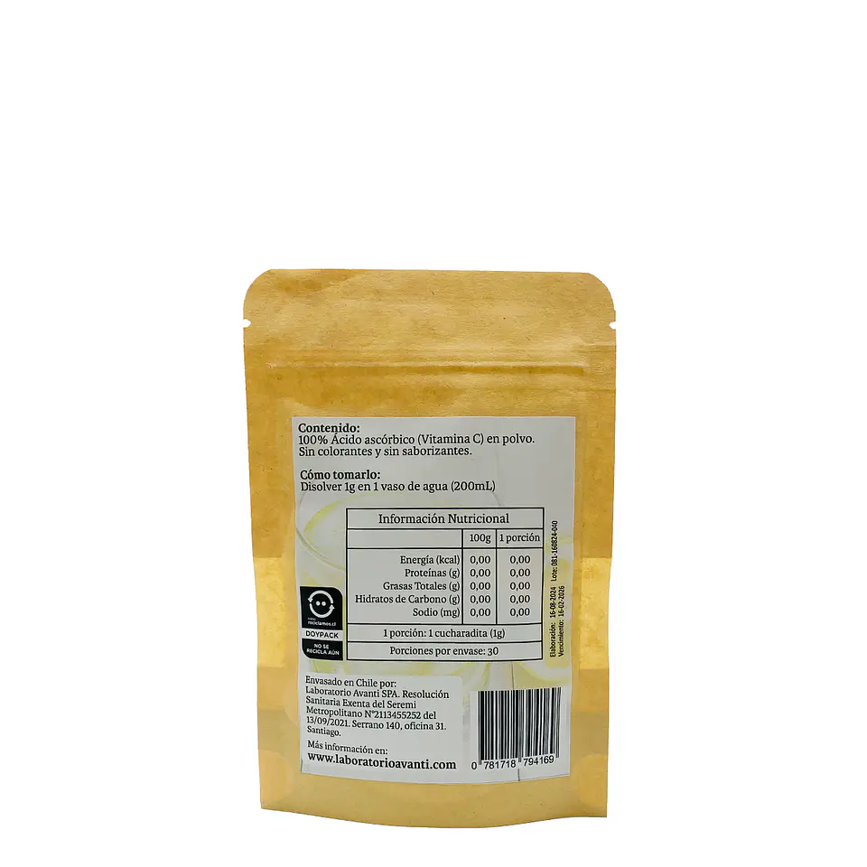 Vitamina C en polvo, 30g 3