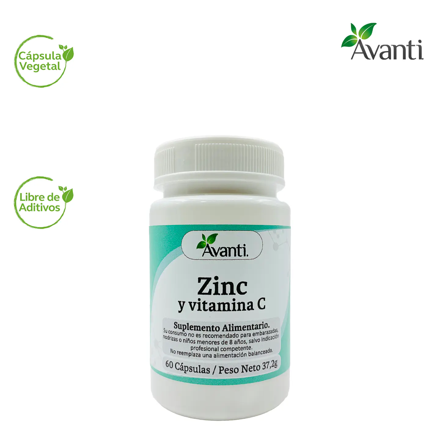 Zinc y Vitamina C, 60 cápsulas vegetales 3