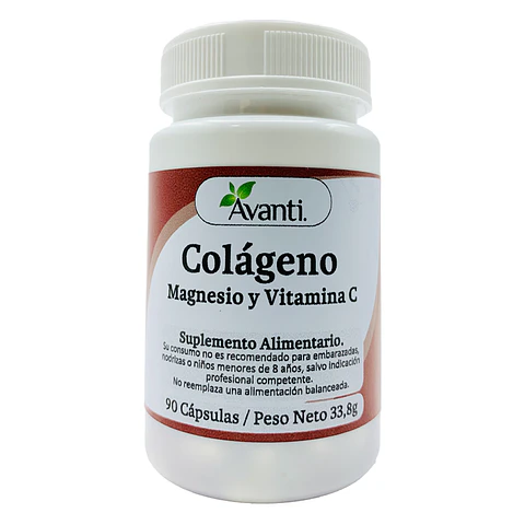 Colágeno, Magensio y Vitamina C, 90 cápsulas