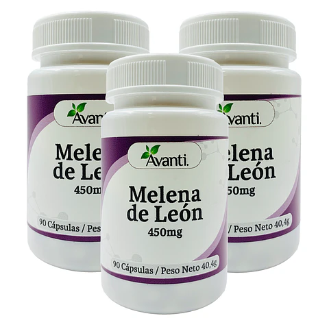 Pack x3 Melena de León, 90 cápsulas vegetales