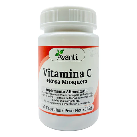 Vitamina C + Rosa Mosqueta, 60 cápsulas