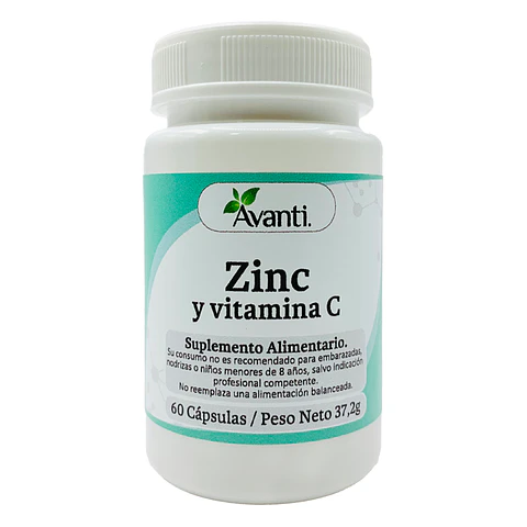 Zinc y Vitamina C, 60 cápsulas vegetales