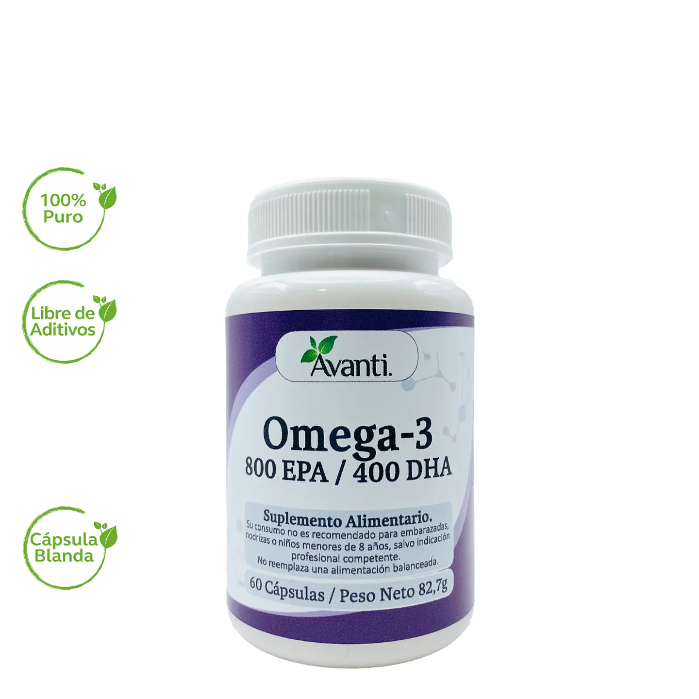 Omega-3 800/400, 60 cápsulas blandas 3