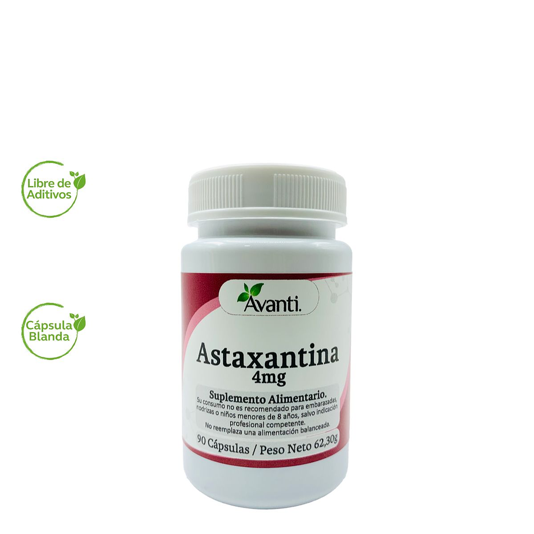 Astaxantina 4mg, 90 cápsulas blandas. Avanti 2