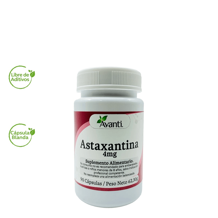 Astaxantina 4mg, 90 cápsulas blandas. Avanti 2
