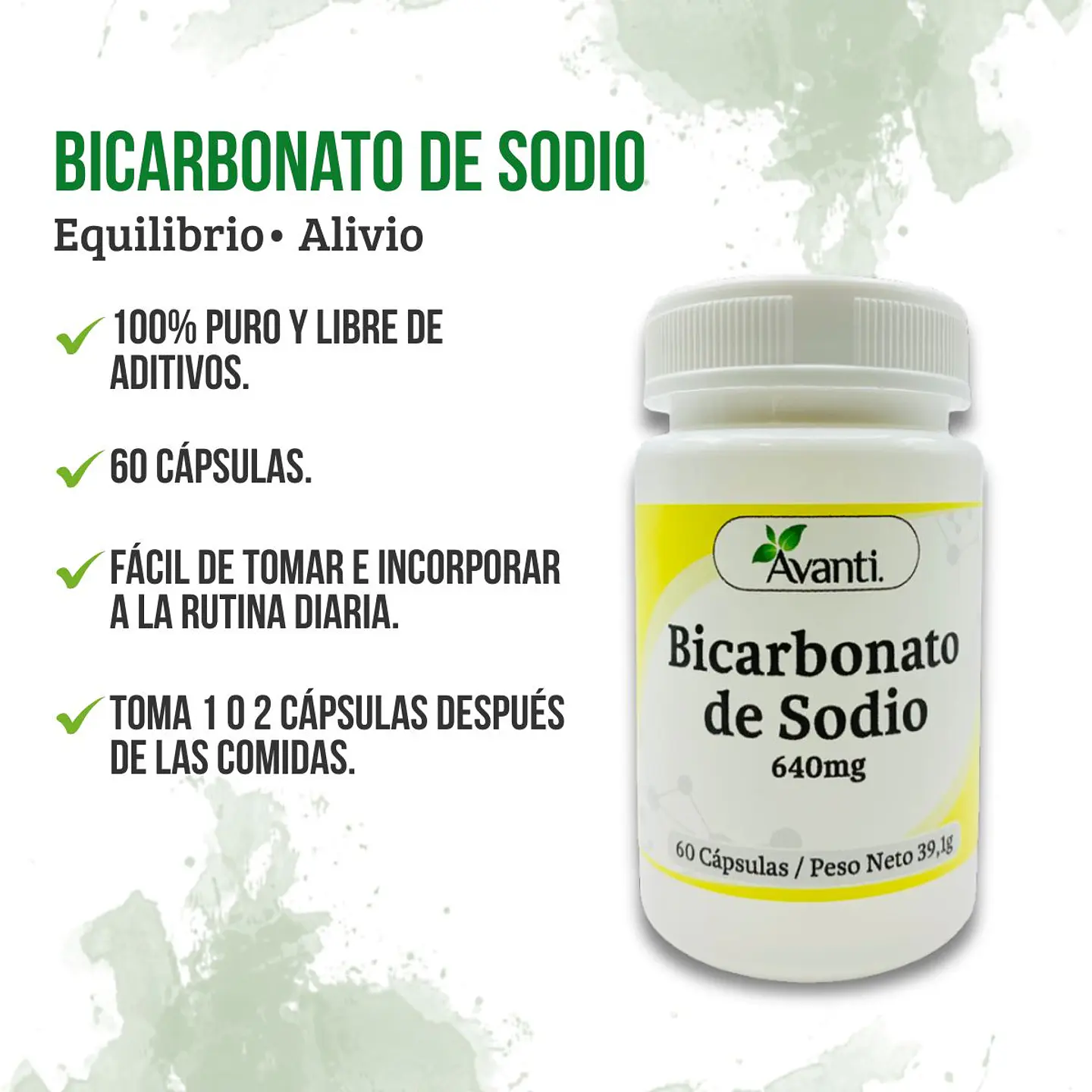 Bicarbonato de Sodio, 60 cápsulas 5