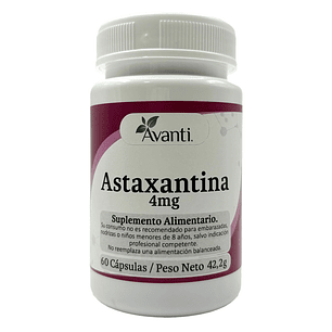 Astaxantina 4mg, 60 cápsulas blandas